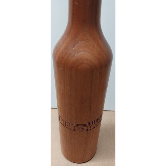14" Tall Large Wood Pepper Grinder Commercial Mill Wine Bottle Fieldstone VTG - Picture 7 of 13